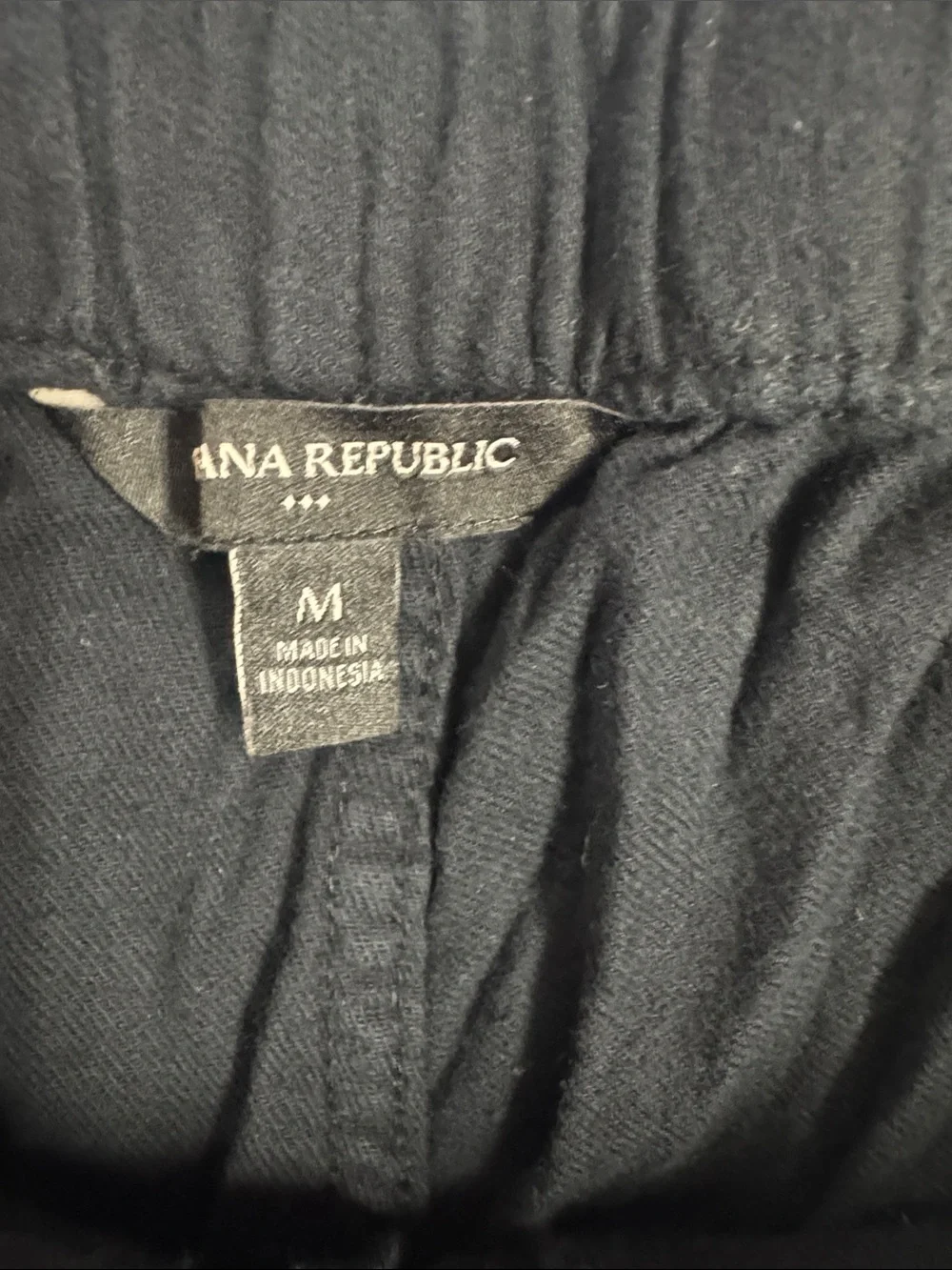 Banana Republic Black Elastic-Waist Joggers